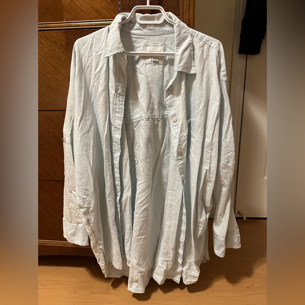 American Eagle oversized button down shirt